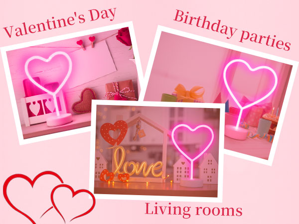neon heart light