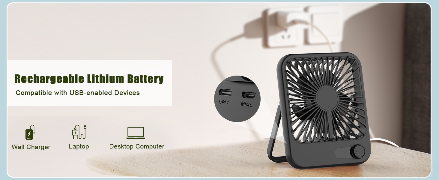 portable fan rechargeable