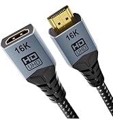 CABLAPTOP 16K HDMI Extension Cable 5FT/1.5M HDMI Extender 2.2, 16K@60hz 8K@240hz HDMI Male to Fem...
