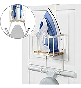 TJ.MOREE Over The Door/Wall Mount Ironing Board Hanger, Laundry Room Iron and Ironing Board Stora...