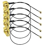 SMA Female Right Angle to U.FL IPX Coaxial Cable IPEX UFL to SMA Jack Elbow RF Pigtail WiFi Anten...
