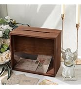 OurWarm Wooden Wedding Card Box for Reception, Money Gift Card Box for Wedding, Card Storage Box ...