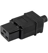 JSADZKJ IEC320 C19 AC Power Adapter 16A/250V IEC C19 Female 3 Pins Terminals Inline Adapter Power...