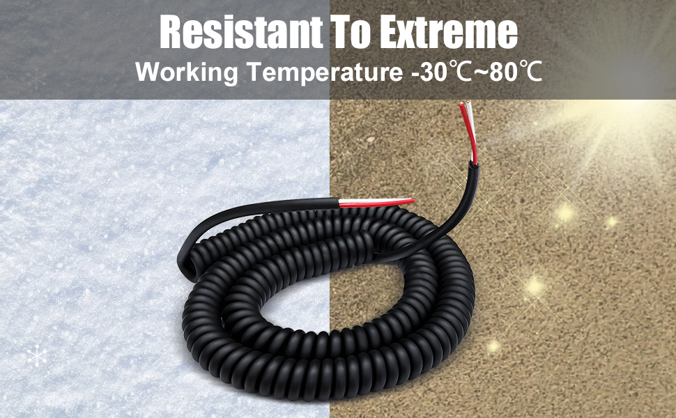 Coil Cord, 2 Conductor Wire, 18AWG/2