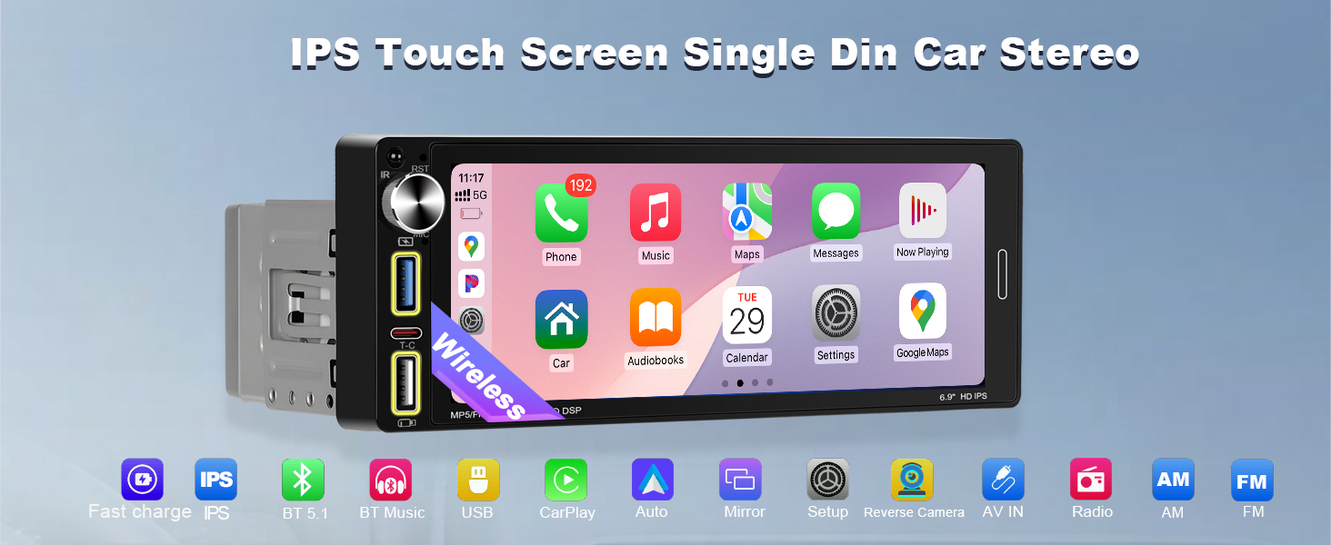 Single din radio