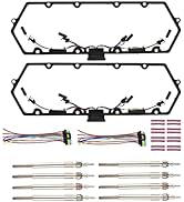 FGJQEFG Valve Cover Gaskets Harness with Glow Plugs Compatible with 94-03 Ford F250 E350 7.3L Pow...