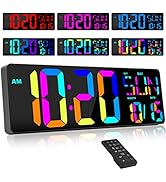 XREXS Large Digital Wall Clock with Remote Control, 17 Inch LED Large Display Count Up &amp; Down Tim...