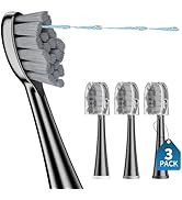 Replacement Brush Heads 3 Packs for Fusion 2.0, Compact Electric Flossing Toothbrush Head Compati...