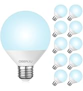 DEGNJU LED Vanity Light Bulbs, 60W Equivalent, Bathroom Light Bulbs 5000K Daylight White, 800 Lum...