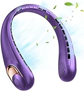 JIAGE Neck Fan, Portable Neck Fan Rechargeable, 4000mAh Battery Operated, LED Display, 360-Degree...