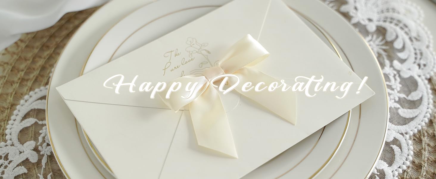 ivory satin bows