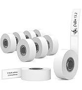 Phomemo D30 9 Roll Adhesive White Label Paper 1/2" X 1 1/2" (12mm X 40mm) 160 Labels/Roll, Black ...