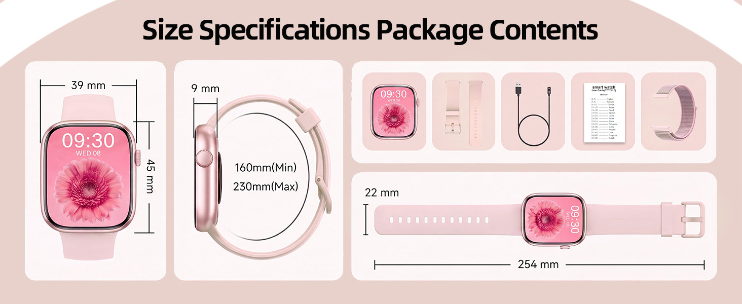 Size Specifications Package Contents