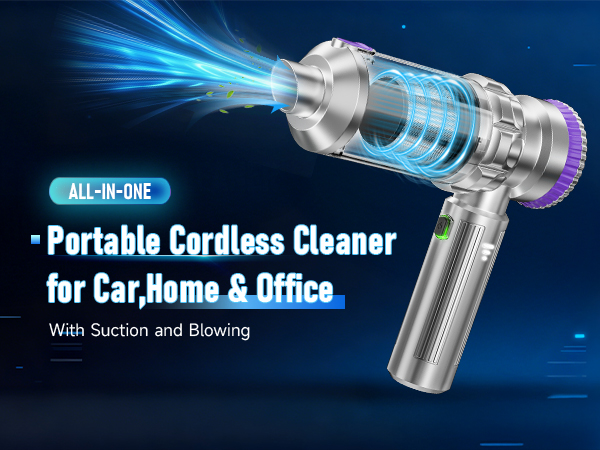 Portable Cordless Car Vacuum with 20000Pa suction