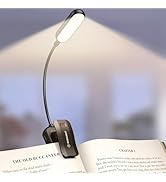 Glocusent 20 LED Reading Lights for Books in Bed, Eye Caring Reading Light, 5 Colors &amp; 5 Brightne...
