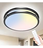 libtit 13 Inch LED Ceiling Lights with Remote for Bedroom Kitchen, 24W 2400lm Super Bright &amp; Dimm...