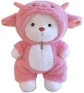 Teddy Bears with Pink Lamb Clothes Movable Legs for Girls