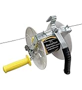 Electric Fence Reel 3:1 Geared Electric Fencing Standard Reel with Crank Geared Polywire Reel and...