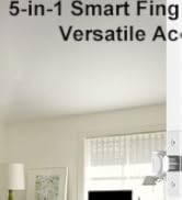 BIWIBON Fingerprint Door Lock 5 in 1 Fingerprint Door Knob Black