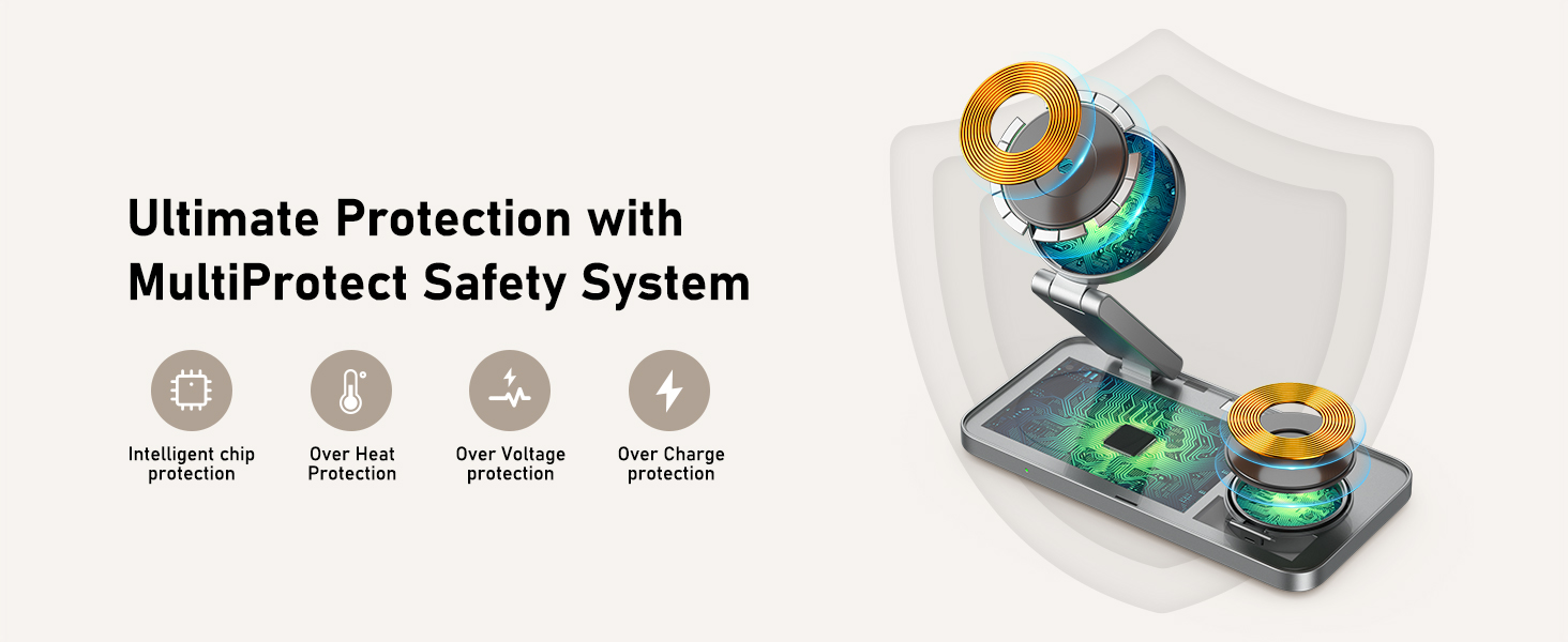 foldable 3 in 1 wireless charging station