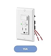 DEWENWILS 15A GFCI Switch Outlet Combo, Tamper-Resistant GFCI Electrical Outlet, 15 Amp GFCI Outl...