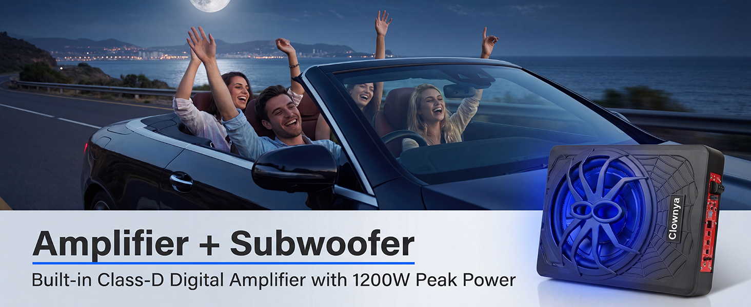 Built-in Class-D Digital Amplifier with 1200W Peak Power