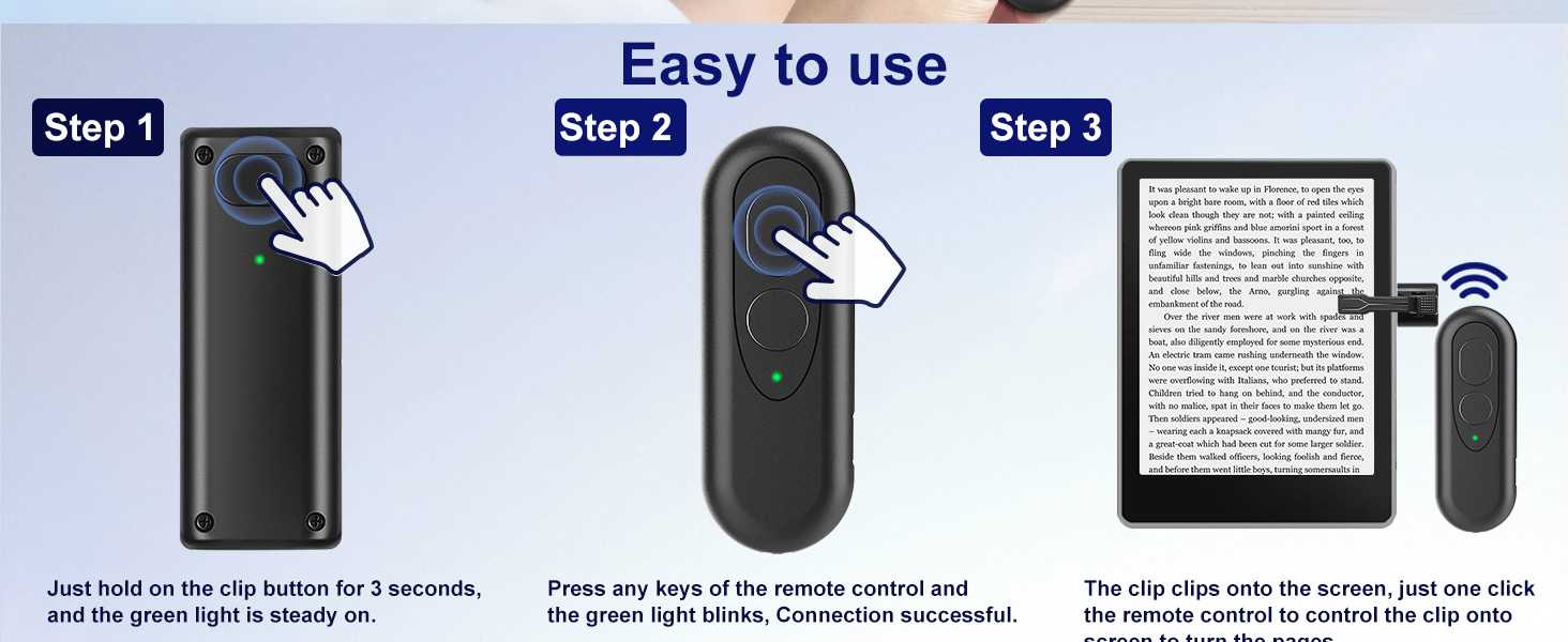 RF Remote Control Page Turner