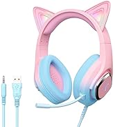 Mytrix Wired Gaming Headset with Mic for PS4, PS5, Xbox, PC, Mac, Switch, Cat Ear Gaming Headphon...