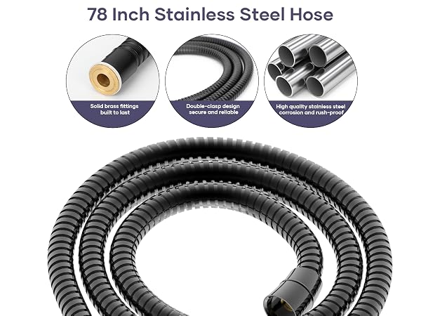 black shower head