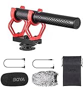 BOYA BY-BM2040 Camera Microphone External Shotgun Microphone with Shock Mount for Cameras DSLR Ph...