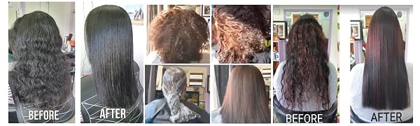 before and after photos of hair rebonding