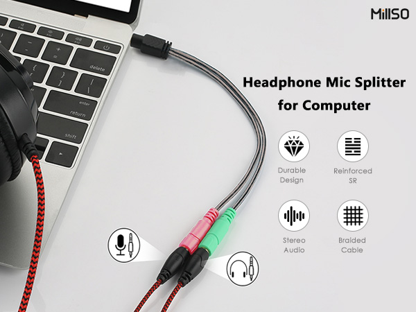 MillSO 3.5mm splitter mic and audio