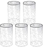 5 Pack Bubble Glass Lamp Shade,Glass Shade Covers Replacements for Light Fixtures,Cylinder Globe ...