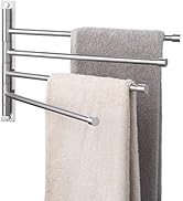 KES Swivel Towel Bar 13.8 Inch SUS 304 Stainless Steel 4-Arm Bathroom Swing Hanger Towel Rack Hol...