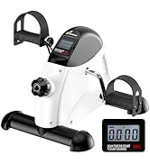 Under Desk Bike Pedal Exerciser, Mini Exercise Bike Portable Peddler Sitting for Seniors with LCD...