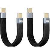 Thunderbolt 4/3 &amp; USB4 40Gbps 240W USB-C Cable [0.45ft Short] - for MacBook Pro, iPhone 15/16, Sa...