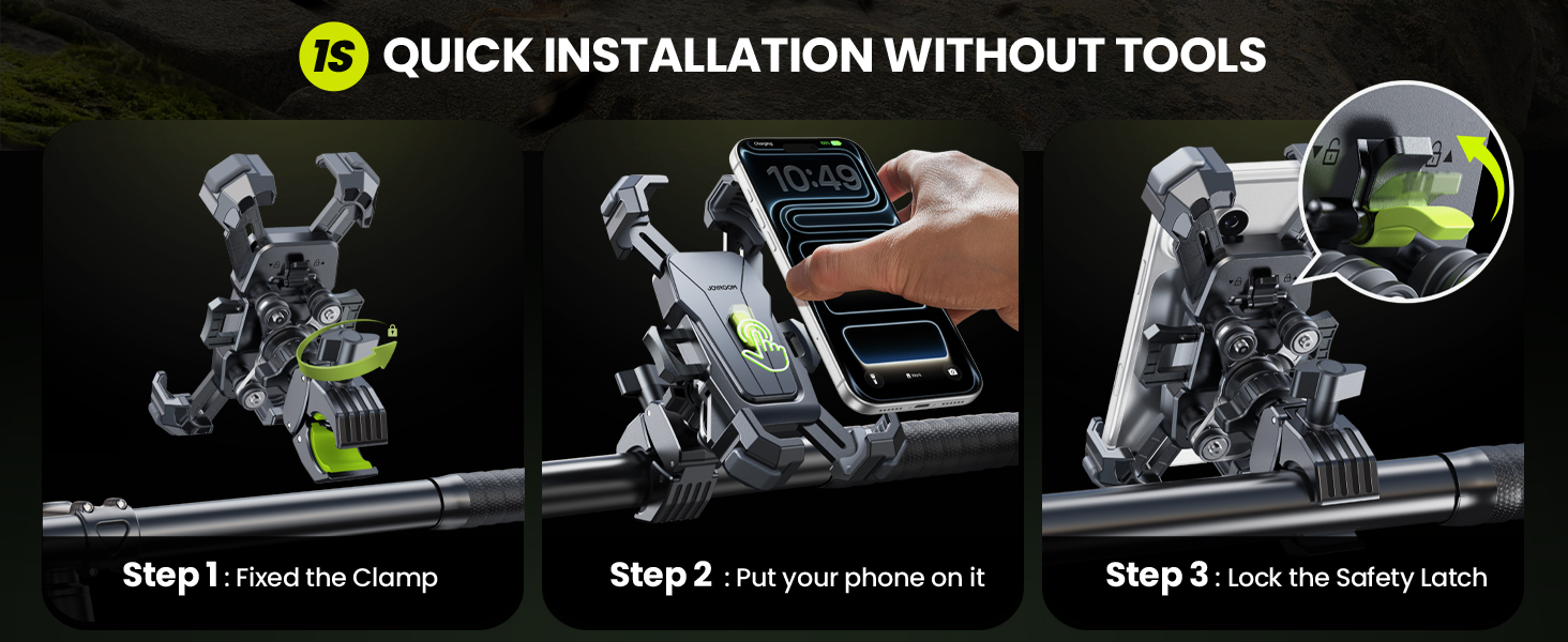 Phone holder for motorcycle