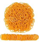 AMUU Rubber Bands mini 1200pcs yellow small Rubber Band Mini Soft Elastic Bands for Braids Hair D...