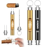 2-Pack Cigar Draw Enhancer Tool, Cigar Poker &amp; Cigar Nubber 2-in-1, Practical Cigar Accessories w...