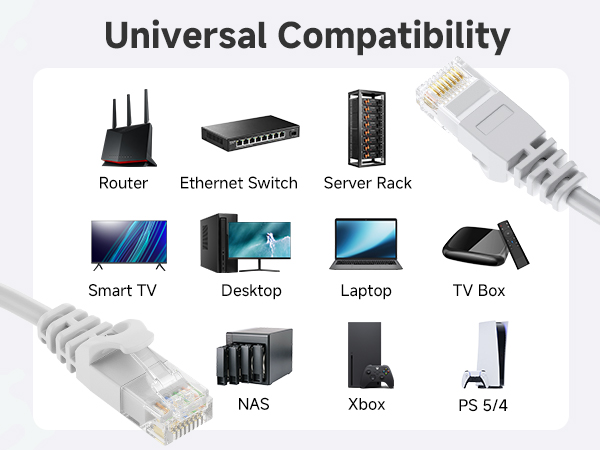 Future-proof ethernet cable Cat6 for reliable wired internet network