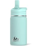 Hydrapeak Mini 14oz Kids Water Bottle with Straw Lid, Stainless Steel Double Wall Insulated Water...