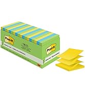 Post-it Super Sticky Notes, 3x3 in, 18 Pads, 100 Sheets/Pad, 2x the Sticking Power, Floral Fantas...
