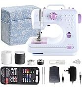 Sewing Machine for Beginners &amp; Kids, Mini Portable Sewing Machines with 12 Built-in Stitch Patter...