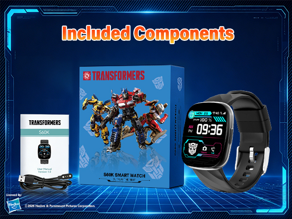 Transformers watch kids smartwatch boys girls gift fitness tracker heart rate