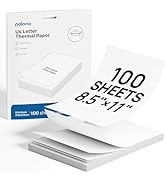 POLONO D810 Thermal Printer Paper 8.5 x 11 Inch, Advanced Thermal Printing, US Letter Size Therma...