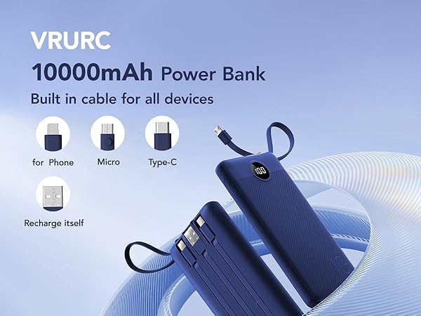 power bank with cables