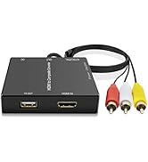 Dingsun HDMI to RCA Converter Compatible for Fire Stick, HDMI to AV Converter Adapter Compatible ...