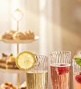 WDF 36PCS Clear Champagne Flutes Plastic - 6 OZ Clear Disposable Champagne Flutes Party Supplies ...