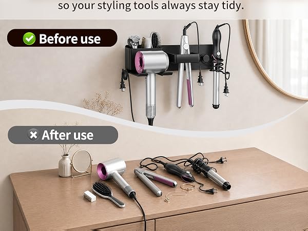 Hair Dryer Holder Wall Mounted