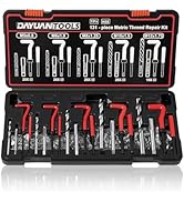DAYUAN Metric Helicoil Thread Repair Kit, 131Pcs HSS Drill Heli Coil Repair Kit Automobile Rethre...